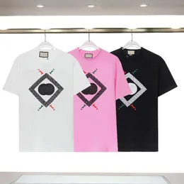 Designer bokstäver broderi t-shirt för män kvinnor casual t skjortor mode andningsbara tee skjortor sommar tee topps 3 färger valfritt