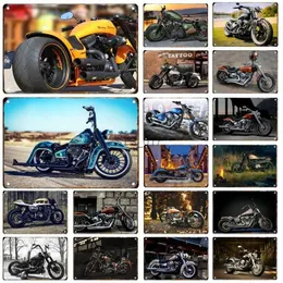 Metal Painting Vintage Motorcycle Poster Metal Signage Tin Painting Dad's Garage Plaque Garage Bar Club Man Cave Modern Wall Art Decor