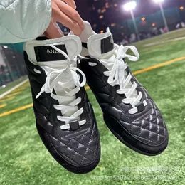 Pure Original Counter Level Yang Mi Same Style Small Fragrant Baseball Shoes Genuine Leather Black Diamond Patterned Sports and Leisure Shoes Channel Shoes