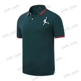 Homens camisetas Qualidade Negócios 2024 Verão Nova Moda Masculina Regular Fit Manga Curta Dupla Gola Polo Camisas Casuais Polos Para Homens T240124