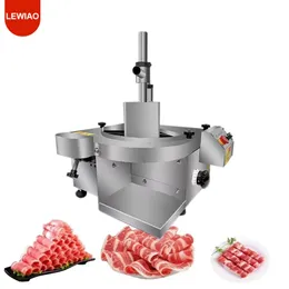 Cortadora de carne de acero inoxidable ultrafina de 220V, máquina cortadora de carne fresca automática eléctrica comercial