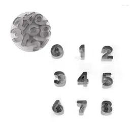 Backformen, 9 Stück, Edelstahl, Zahlen 0–8, Ausstechformen-Set für die Herstellung von Backwaren, Zahlenform