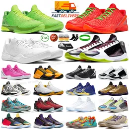 with box Reverse Grinch 6 Men Basketball Shoes Mambacita 8 What The Triple White Big Stage Chaos 5 Protro Bruce Lee Del Sol Mens Sports Trainers Outdoor Sneakers