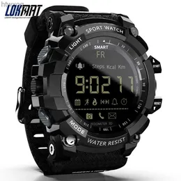 Relógios inteligentes LOKMAT MK16 Bluetooth Smartwatch Relógio Digital Pedômetro Esporte Relógio Inteligente Homens Atividade Fitness Rastreador IP67 Relógios À Prova D 'Água YQ240125