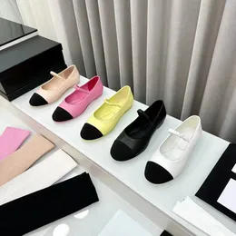 Bale Daireler Cha Fransız Paris Lüks Kadın Tasarımcısı Siyah Ayakkabılar Soafers Kapitone Deri Balerin Yuvarlak Toe Kadınlar Elbise Ayakkabı Zapatos Bale Sandal Kutu