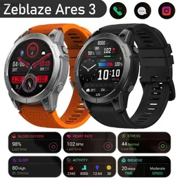 الساعات الذكية Zeblaze Stratos 3 Sport Smartwatch Amoled Display Watch Watch المدمج في GPS Bluetooth متمثل المكالمات الهاتفية مع معدل ضربات القلب شاشة YQ240125