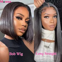 Wear And Go Glueless Wig Human Hair Ready To Wear 13x6 HD Lace Front Human Hair Wigs For Women 13x4 Brazilian Straight Bob Wig 240123