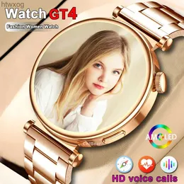 Умные часы для Android IOS Watch Smart Watch Women 1.36 AMOLED 360 * 360 HD Экранный дисплей Всегда показывает время Компас Bluetooth Вызов Smartwatch YQ240125