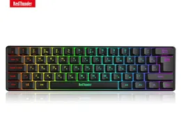 RedThunder 60 przewodowe gier RGB Zwrotu Ultracompact Mini klawiatura mechaniczna PC Mac PS4 Gamer4757732