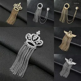 Brosches Crown Pentagram Badges Tassels Halloween Jewelry Women Christmas Gift Luxury Brosch Vintage For Women's Clothing NS156