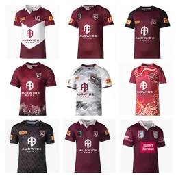 Swim Wear Qld Maroons Indigenous 2023 2024 Rugby Jersey Australia Queensland State of Origin NSW Blues Home Training Shirt