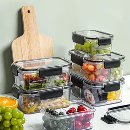 Kühlschrank-Crisper, versiegelte Aufbewahrungsbox in Lebensmittelqualität mit Trennwand, transparente Lunchbox, Obst-Bento-Box, Lebensmittel-Aufbewahrungsbehälter, Küchen-Kühlschrank-Aufbewahrungstank