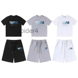 Мужские футболки, одежда, комплект футболок Trapstar, вышитая синель с расшифровкой Chort Ice Flavors и женские шорты из хлопкового материала JVT8