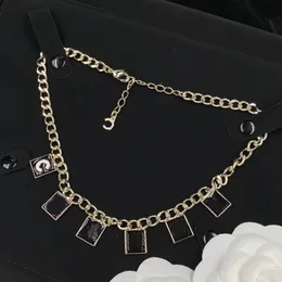 Moda Gold Chain Chokers Colares for Woman Diamond Diamond Colar Designer Colar Jóias de Cadeia de Presentes