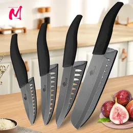 Küchenmesser Kochset Keramikmesser Kochset 3 4 5 6 Zoll Zirkonia Keramik schwarze Klinge Kochen Schälen Obst Kochmesser 240118