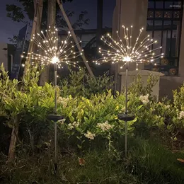 Solar LED Vuurwerk Fairy Light Outdoor Tuindecoratie Gazon Lamp Pathway Voor Patio Yard Party Kerst Bruiloft