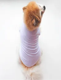 昇華ブランク犬服ホワイトブランクパピーシャツソリッドカラースモールドッグTシャツコットンドッグアウトウェアペット用品7087698