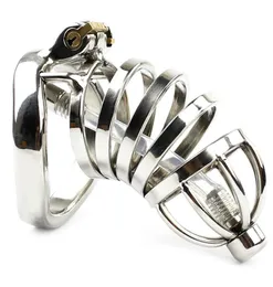Stainless Steel Stealth Lock Male Device with Urethral Catheter Cock Cage virginity Belt Penis Ring1400990