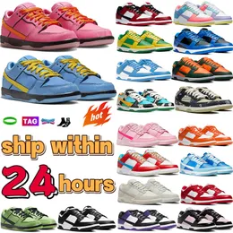 2024 mens Casual Shoes Designer sneakers blossom white black panda bubbles buttercup Triple Pink Syracuse Chicago Easter Hyper Cobalt Reverse Team women trainers