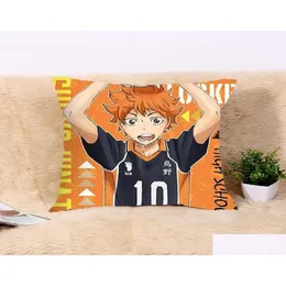 Pillow Case Haikyuu Double Picture Pillowcase Er Cushion Seat Bedding 4545Cm3156491 Drop Delivery Dhuwv