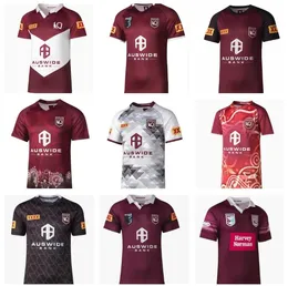 2023 2024 National Rugby League Queensland Qld Maroons Malou Jerseys of Origin Rugby Jersey Custom Men Shirt Size S - 5xl Top Quality