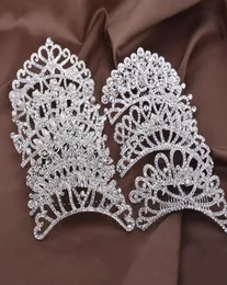 Crystal Tiara Taç Baş Bandı Başlık Rhinestone Saç Takı Çocuklar İçin Kızlar Doğum Günü Düğün Pageant Balo Partisi Sliver5712097