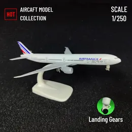 Scale 1 250 Aircraft Model Metal Diecast Air France B777 Replica Airplane Aviation Office Miniature Art Kid Fidget Boy Toy 240118