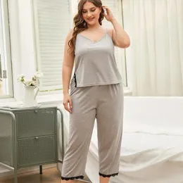 Kadın pijama büyük boyutlu ev giyim bahar/yaz askıya alınma tombul mm pijama Set kadınlar için pijamalar seksi iç çamaşırı