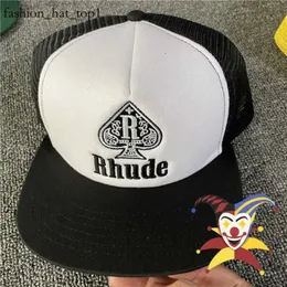 2024 Rhude Tasarımcı Şapka Nakış Rhude Beyzbol Kapağı Hip Hop Grafiti Erkek Kadın Güneş Şapkaları Güneş Koruyucu Açık Ayarlanabilir Erkekler Kadın Klasik Yeni Rhude Cold Cap Dghate 918