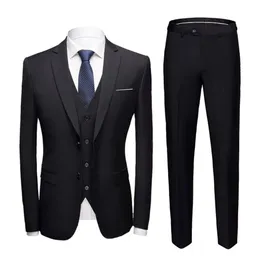 Suit Separates All Match Business Long Sleeve Terrific Pants Sleeveless Waistcoat 3 Piece Set for Wedding 240123