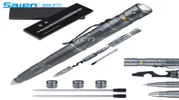 Taktischer Stift für Selbstverteidigung, LED-taktische Taschenlampe, Flaschenöffner, Fensterbrecher, Multitool für den täglichen Gebrauch, EDC Survi9904124