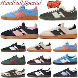 Handebol Spezial Preto Claro Rosa Gum Sapatilhas Designer Sapatos Vegan OG Alumínio Preto Gum Marrom Vermelho Homens Mulheres Treinadores Ao Ar Livre Esportes Planos