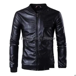 Men'S Jackets Leather Men American Flag Bomber Letters Embroidery And Coats Spring Autumn Drop Delivery Apparel Mens Clothing Outerwe Dhk3X