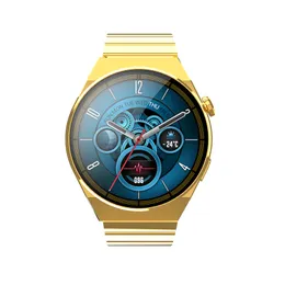 JS5 Golden Smart Watch 1,52 tum HD Hela runda skärm NFC Wireless Charging Wristwatches BT Call Music Player Relojes Inteligentes Smartwatch 2024