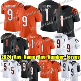 #9 Joe Burrow football jersey #1 Ja'Marr Chase Joe Mixon Logan Wilson Tee Higgins Sam Hubbard Logan Wilson Tyler Boyd Hill Evan McPherson Any Name Any Number jerseys