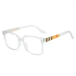 Sonnenbrille Vintage Square Anti Blue Light Optical TR90 Brillen Frames Frauen für Männer Designer klassische Streifen Brille 43 664