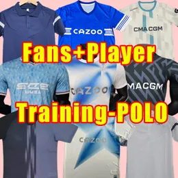 23 24 Marseilles 축구 유니폼 Milik Maillot Foot Guendouzi Payet Clauss Gerson Veretout Alexis Harit 팬 플레이어 버전 축구 셔츠 남자 훈련 폴로