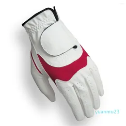 Cycling Gloves Leather Anti Slip Soft Breathable Golf Glove White Red Color In Price From Indonesia