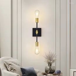 Настенный светильник, винтажный ретро, с двумя кронштейнами, светодиодный E27, прикроватное освещение для спальни, 2 двойных головки, косметическое зеркало для ванной комнаты, проход, коридор