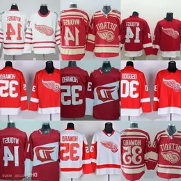 منفذ المصنع للرجال دي ديترويت الأحمر الأجنحة #14 Gustav Nyquist #30 Osgood #35 Jimmy Howard Red White Best Quality Ice Hockey Jerseys Free Shippin 36