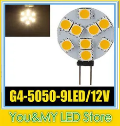 G4 9 5050 SMD LED Deniz Kampası Araba Ampul Lambası 12V 3W Sıcak Beyaz Işık Yüksek Yoğunluklu Spot Işığı DHL2076801