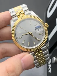 Ew Factory Men's Watch Date Just Designer Watch 41mm Automatisk mekanisk Watch Grey Dial Sapphire Glass Designer Watch Waterproof Watch With Box