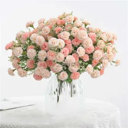 Faux Floral Greenery Artificial Flowers Cheap Wedding Bouquet Christmas Decoration Vase for Home Room Scrapbooking Diy Party Candy Box Silk Hydrangea YQ240125