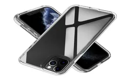 İPhone 11 Pro MAX XS MAX XR XS X 8 7 6 6S için İnce İnce Şeffaf Net Sert Kılıf