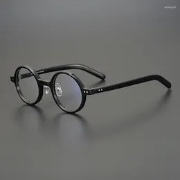 Montature per occhiali da sole Montatura per occhiali in acetato di marca di alta qualità Occhiali da vista rotondi retrò di lusso per uomo Donna Occhiali da vista di design