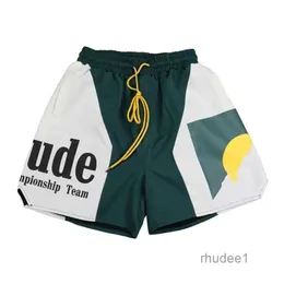 Pants Rhude Shorts Mężczyźni Krótki projektant Summer Suszenie Krótka wysokiej jakości odzież uliczna swoboda Hip Hop Beach Sportswear by57