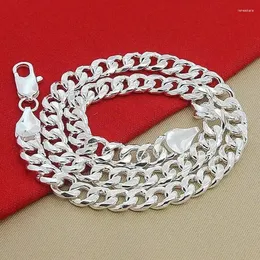 Chains CHUANGCHENG Stylish Statement High Quality 10MM 20 Inch 925 Sterling Silver Cuban Link Chain Necklaces