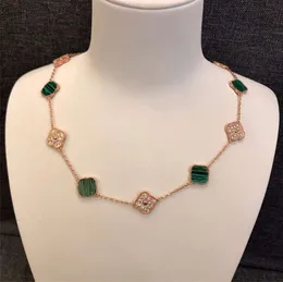 Kettingen 10 motief ketting diamanten kettingen luxe sieraden ontwerper voor vrouwen 18k goud verzilverd schelp 4/klavertje vier Neckl49