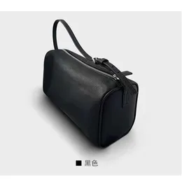 Сумка-держатель для ручек The Row, уникальный дизайн, сумка-подушка из воловьей кожи, маленькая квадратная сумка с узором личи, минималистичная сумка, женская сумка под мышками 240125