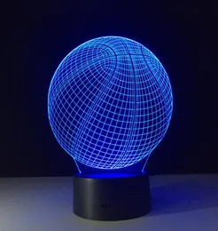 3D كرة السلة الليلية ضوء 7 LED تغيير مصباح المنزل المنزل ديكور غرفة الخفيفة للطفل طفل ملون مصباح Dropshippin7573028